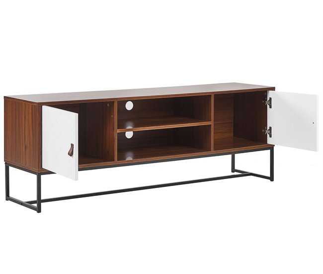 Beliani Mesa de TV NUEVA 150 Castanho