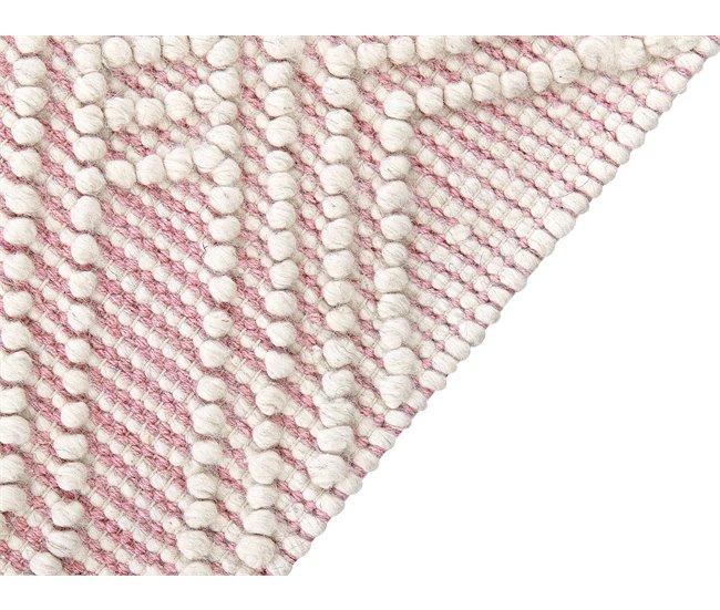 Beliani Pelos curtos ADANA 160x230 Rosa Talco