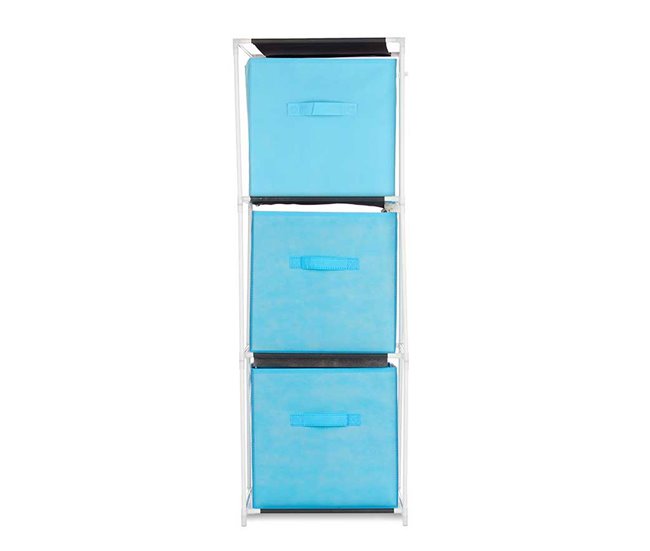 Prateleira 3 gavetas coleção KIPIT 102 Azul