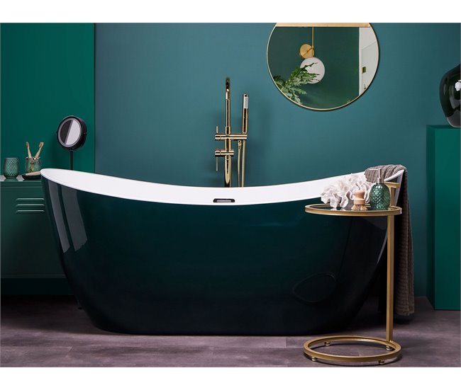 Beliani Mesa de apoio SHELBY 40x40 Dourado