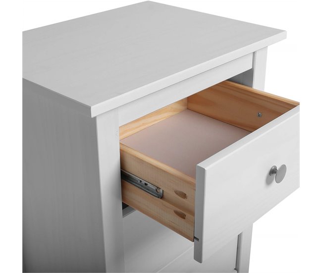 Cómoda Berna com 4 gavetas em branco Branco