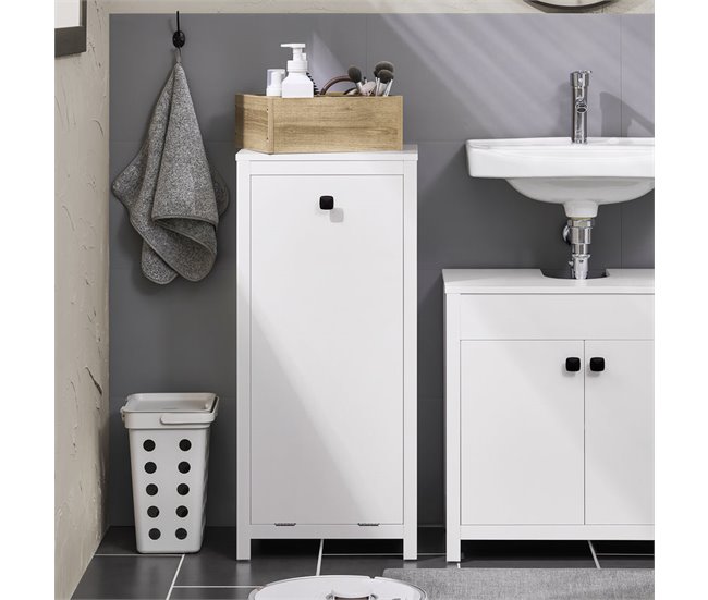 Armário para lavandaria, BZR96-W SoBuy PT Branco