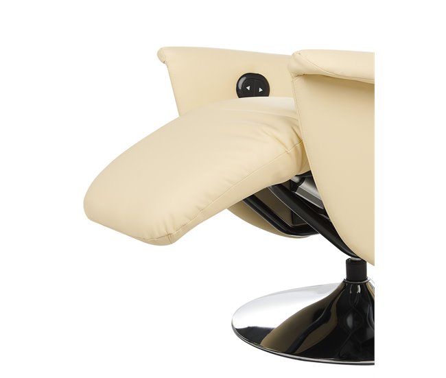 Beliani Cadeira reclinável PRIME Creme