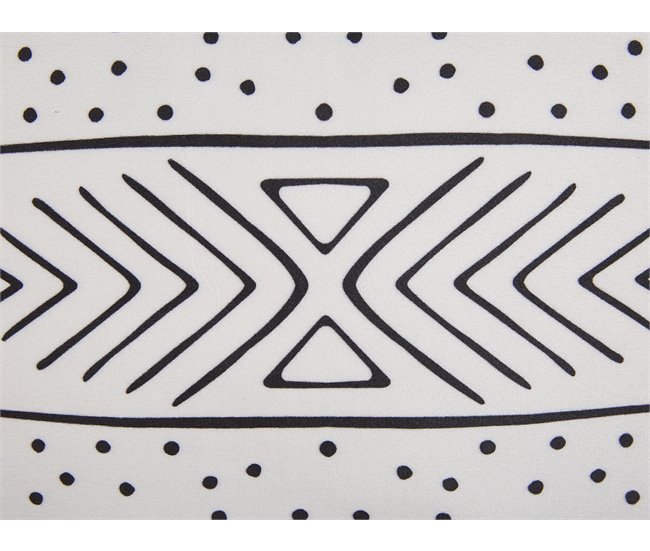 Beliani Almofada decorativa SCHEFFLERA 45x45 Branco/ Preto