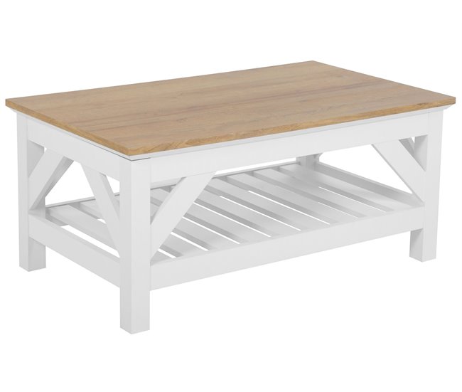 Beliani Mesa de centro SAVANNAH 60x101 Branco