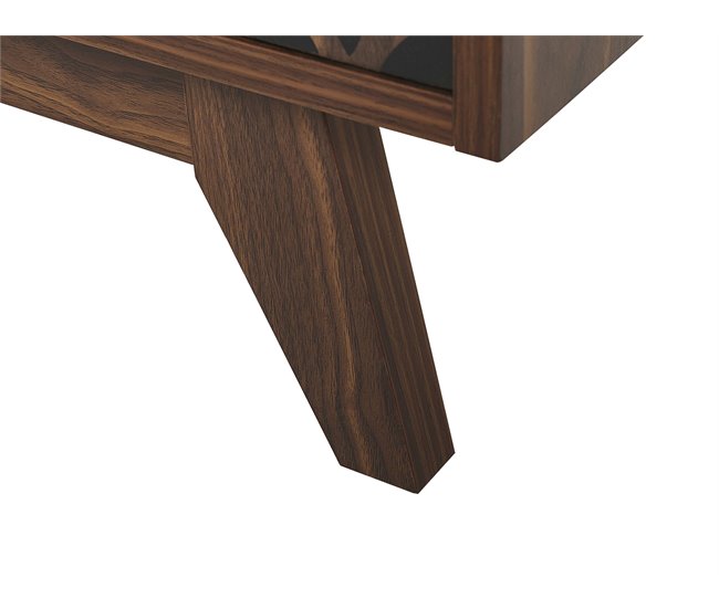 Beliani Mesa de TV PRESCOT 140 Castanho
