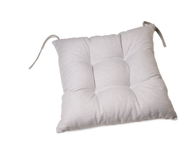 Almofada para cadeira LISO em algodão 40x40cm Cinza Claro