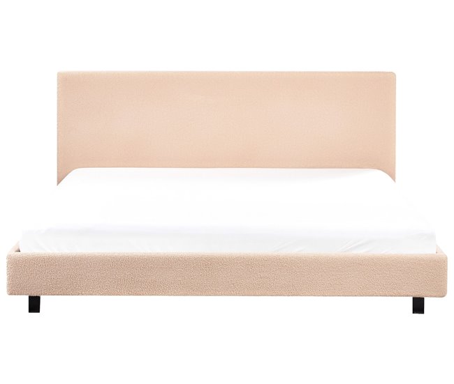 Beliani Cama Bouclé ALBI 195x211 Bege