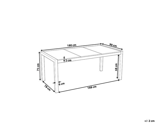Beliani Mesa de refeição COSOLETO 90x180 Branco
