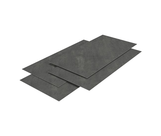 Revestimento de parede Bladel 12 painéis PVC Preto / Cinza
