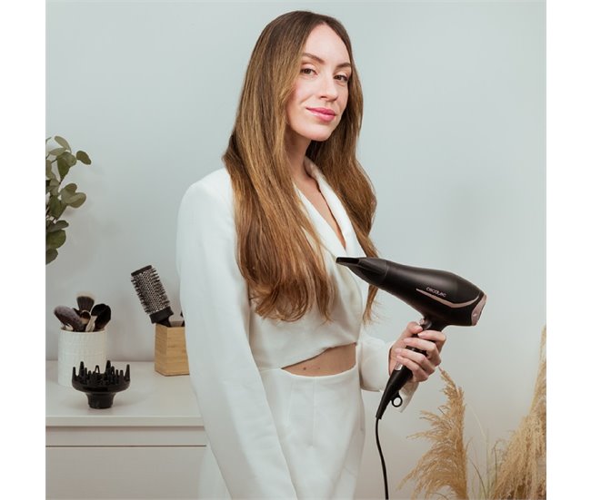 Cecotec Secador de cabelo DC com 2400 W, tecnologia de iões e elevado caudal de ar. Preto