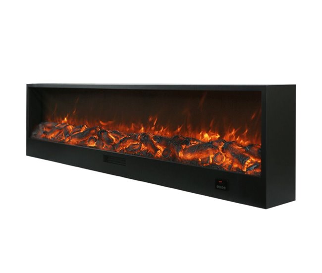 Chaminé CAMINETTO ETNA de 3 metros de potência com 1500W, Preto Preto