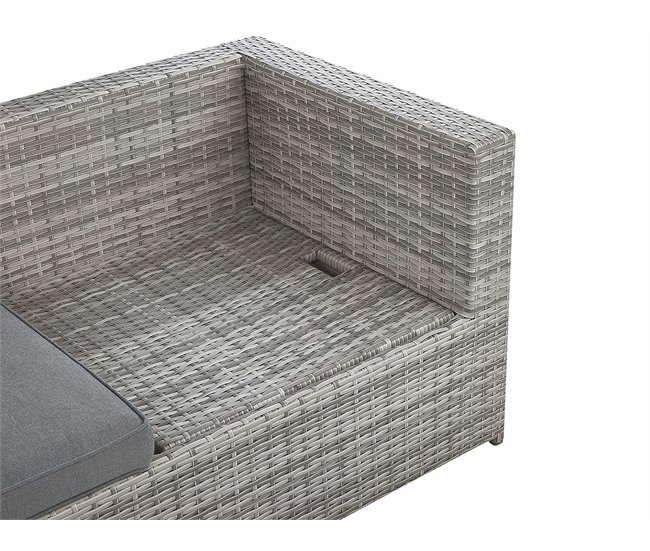 Beliani Conjunto lounge SABBIA Cinza Claro