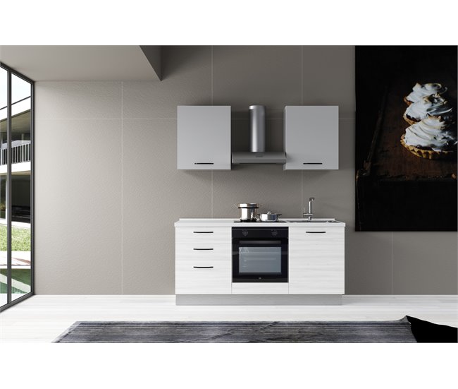 Cozinha GILDA 2.0 Direita Branco/cinza