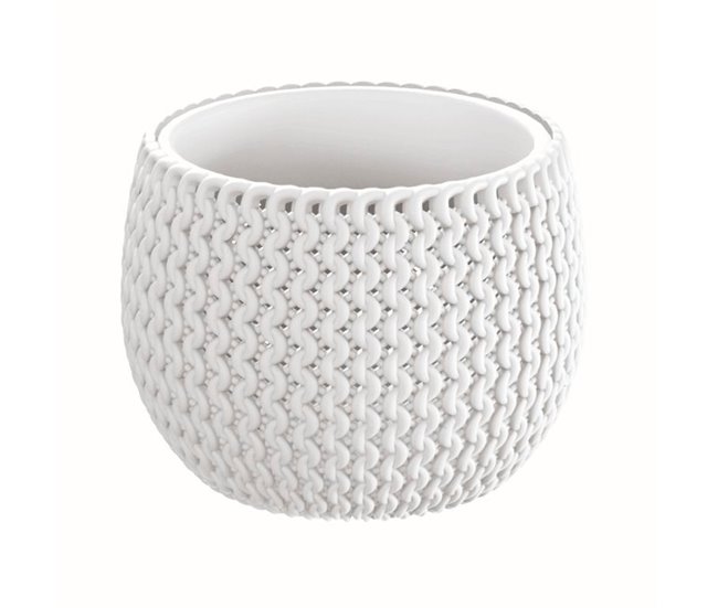 2x panela redonda com depósito de tigela spalfy Branco