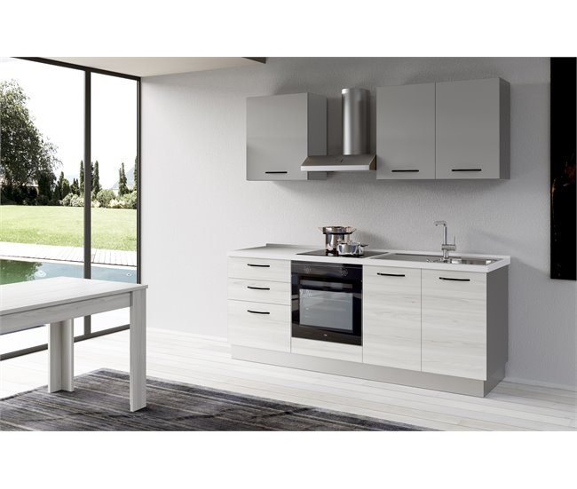 Cozinha GILDA 2.0 Direita Branco/cinza