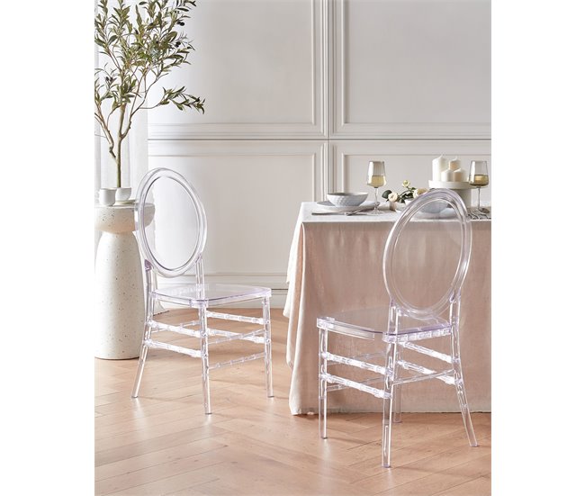 Beliani Silla de comedor MONTROSE Transparente