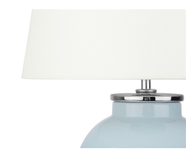 Beliani Candeeiro de mesa BRENTA Azul Claro