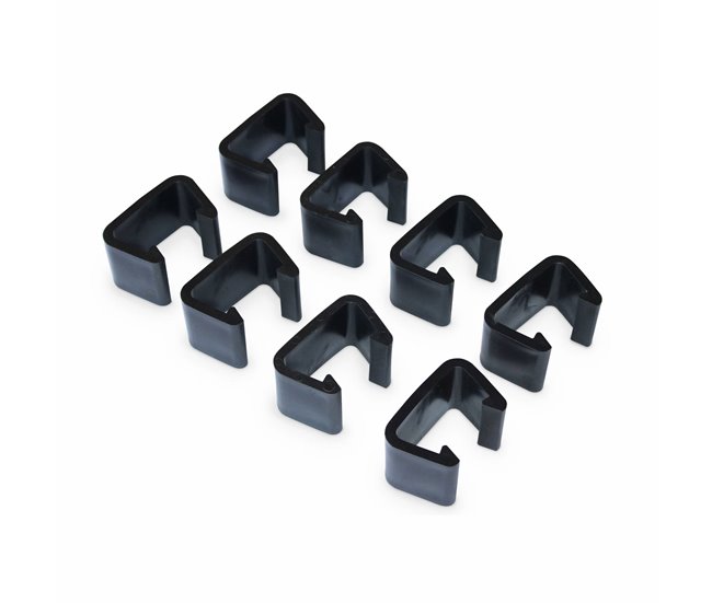 Conectores para mobiliário de jardim 8 peças Preto
