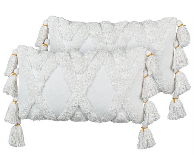 Beliani Almofada decorativa DAUR Bege