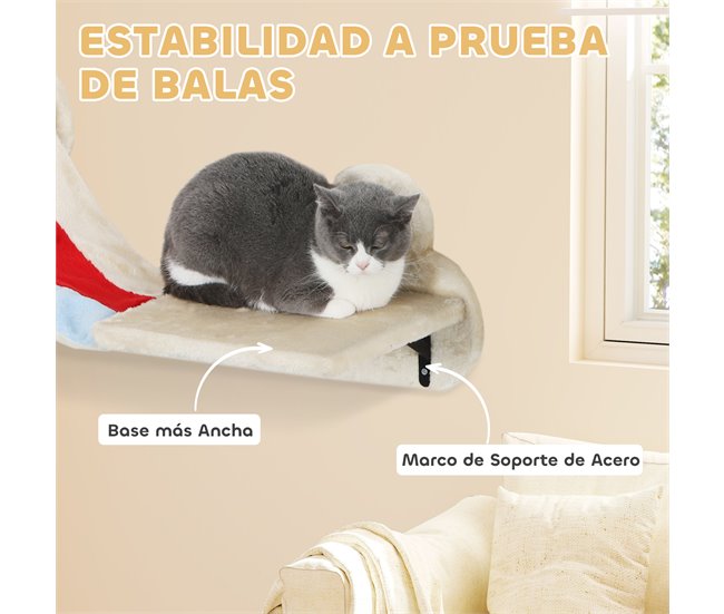 Prateleiras de Parede para Gatos Melamina de Madeira e Sisal Cru