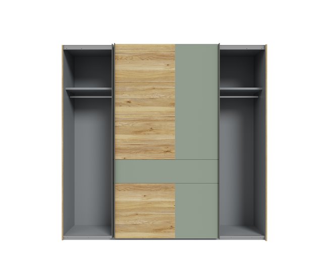 Roupeiro SERIE LYON portas deslizantes 220x210cm carvalho Carvalho