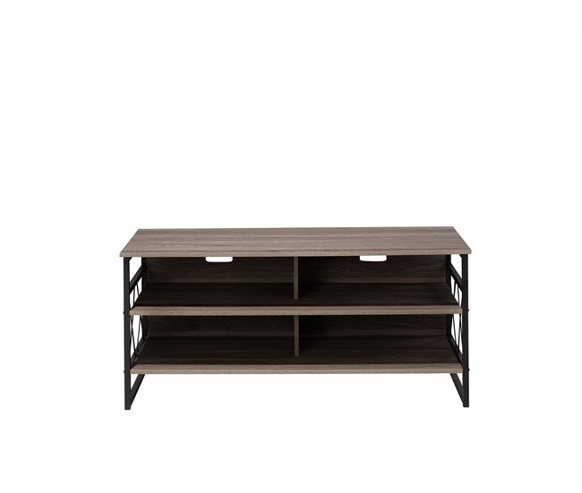 Beliani Mesa de TV CARLISLE 120 Cinza Escuro