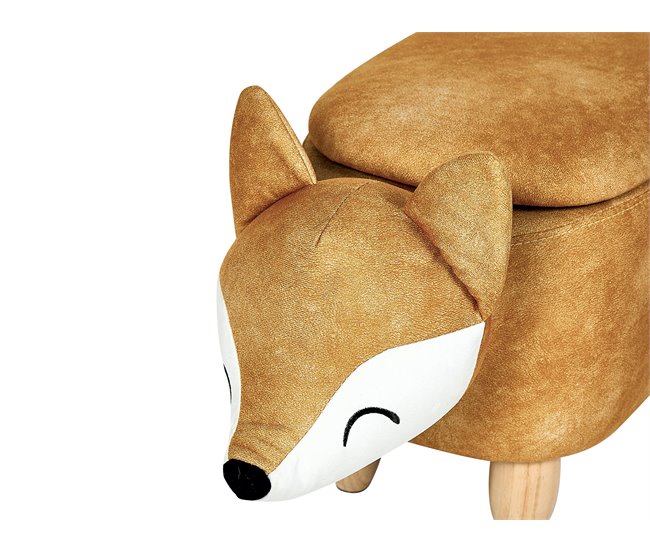 Beliani Puf animal FOX Laranja
