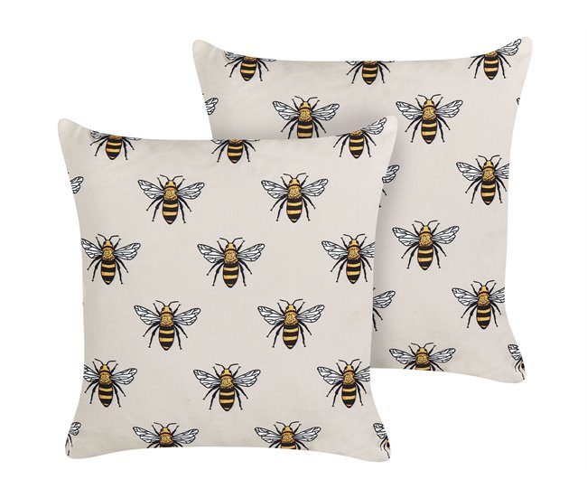 Beliani Almofada de jardim CANNETO 45x45 Bege