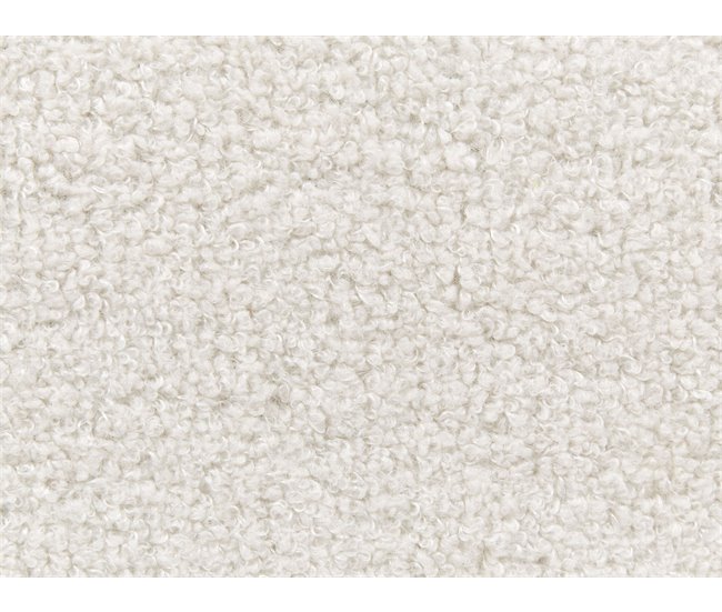 Beliani Cama com estrado Bouclé ROANNE 190x213 Creme