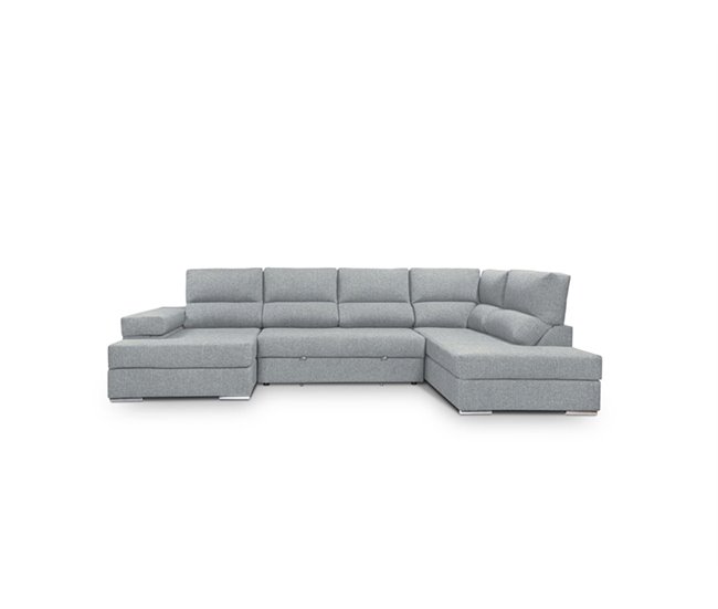 Sofá de canto com cama BARI Azul