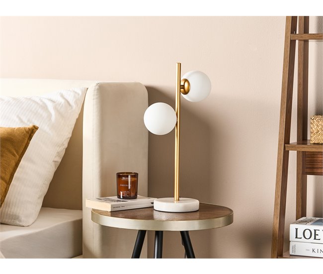 Beliani Candeeiro de mesa MEDINA Dourado