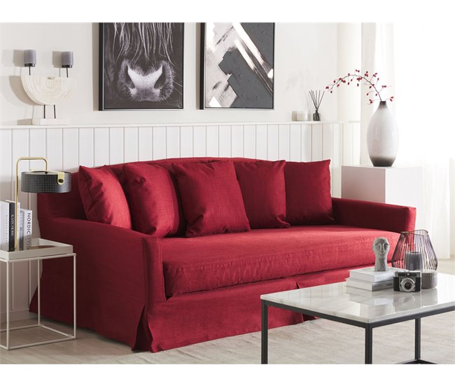 Beliani Capa de sofá GILJA bezug Vermelho
