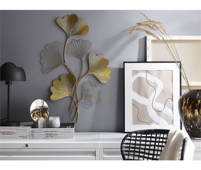 Beliani Decoração de parede INDIUM Dourado
