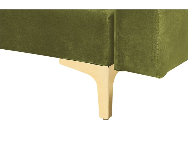 Beliani Sofá-cama Veludo ABERDEEN Verde