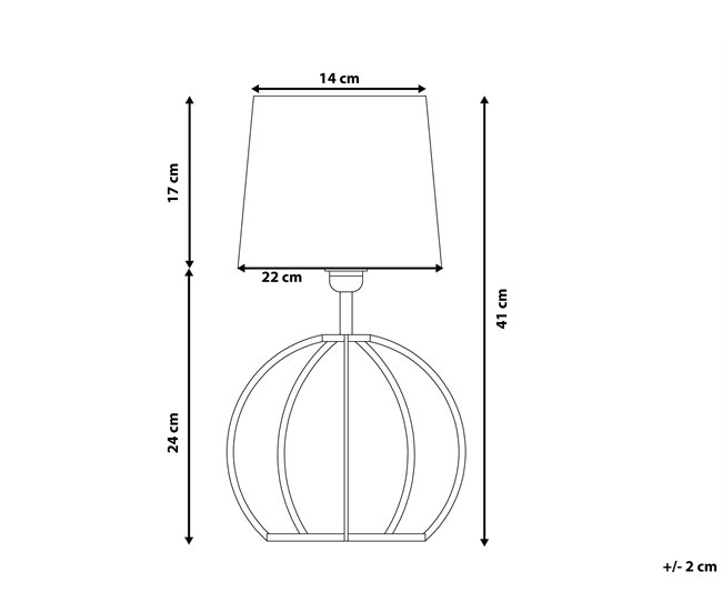 Beliani Candeeiro de mesa SAMO Branco