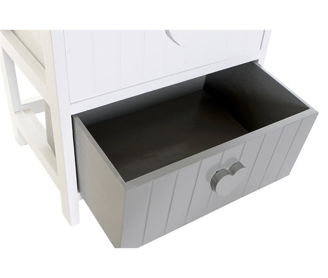 Gaveta de itens com 2 gavetas 40 Branco/cinza