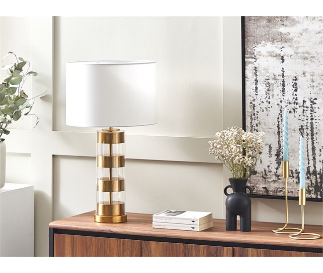 Beliani Candeeiro de mesa BEATTON Dourado