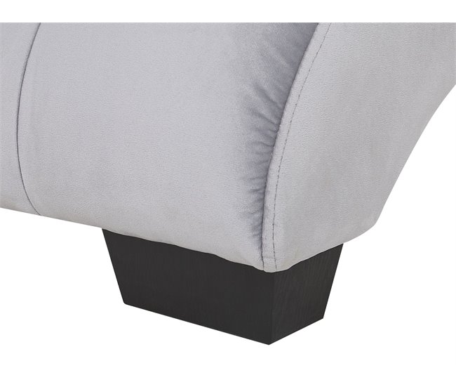 Beliani Chaise-longue Veludo SIMORRE Azul