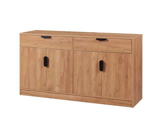 Aparador Varkaus 2 gavetas + 4 portas MDF Carvalho