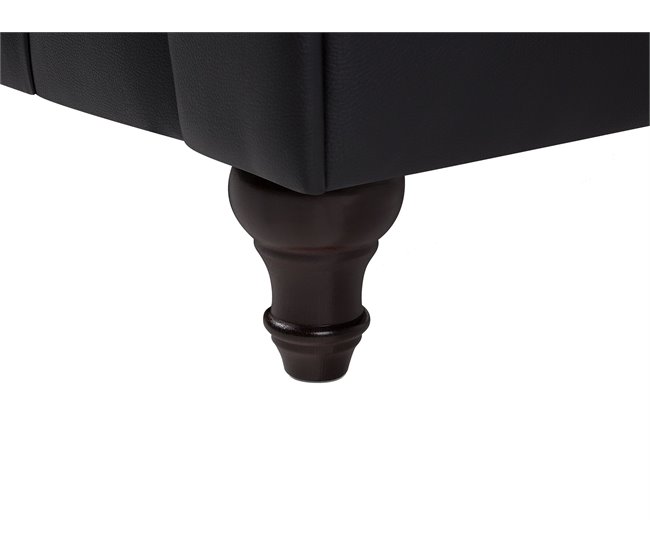 Beliani Poltrona CHESTERFIELD Preto