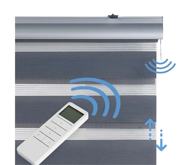 Estores Motorizados Noite e Dia Plus de Rolo Duplo Tecido 