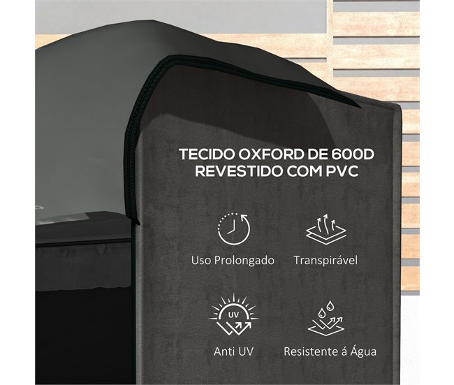 Capa para Móveis de Jardim Tecido Oxford Outsunny Cinza