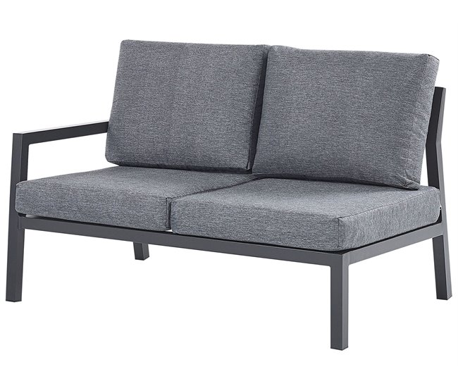 Beliani Conjunto lounge VIZZINI Cinza Escuro