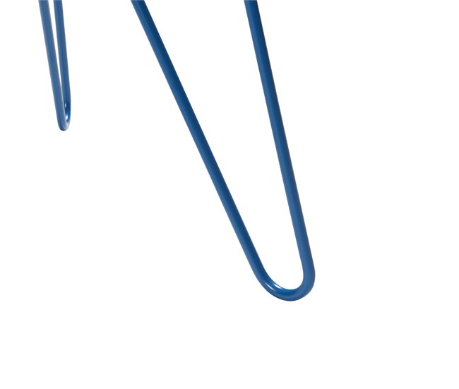 Mesa de apoio Nopimi redonda metal [en.casa] 43x43 Azul