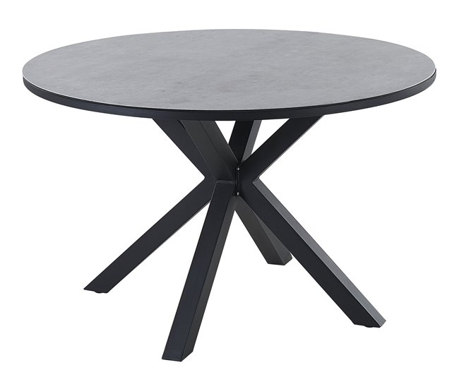 Beliani Conjunto de refeição MALETTO/GROSSETO Preto / Cinza