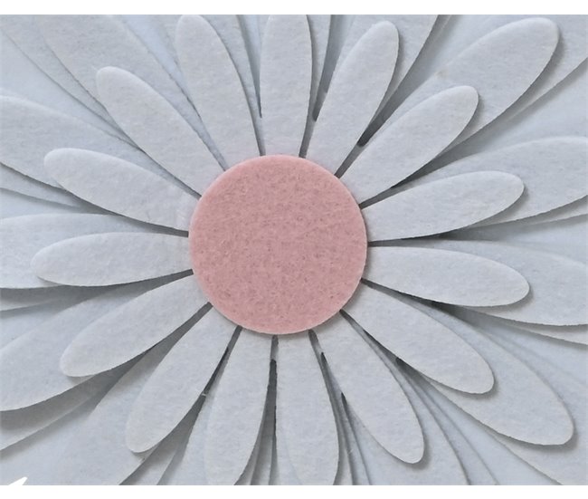 Figura FLOR DE FIELTRO marca DECORIS Branco