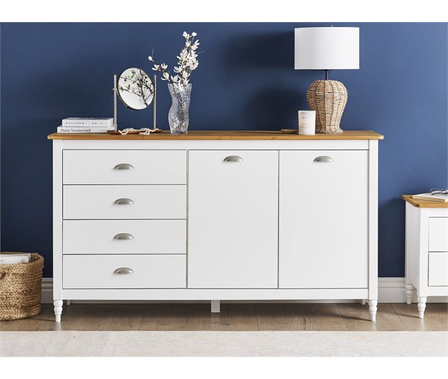 Beliani Aparador SHILLINGTON 150 Branco