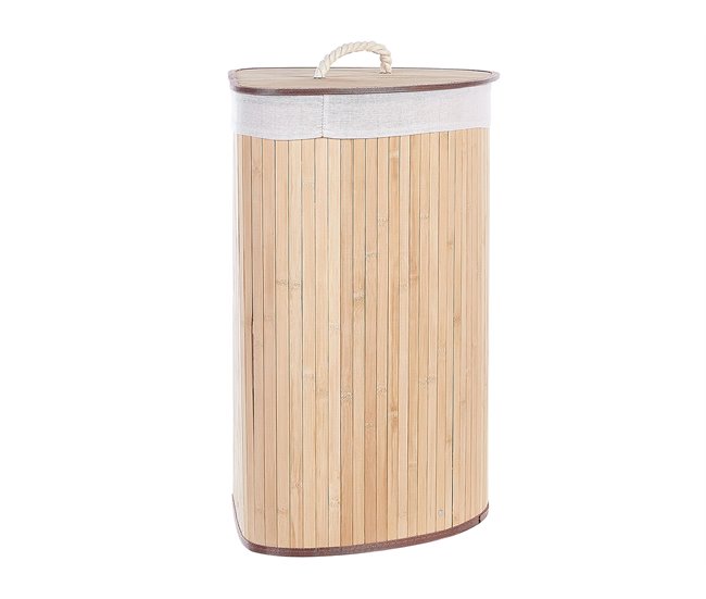 Beliani Cesto de roupa MATARA Castanho