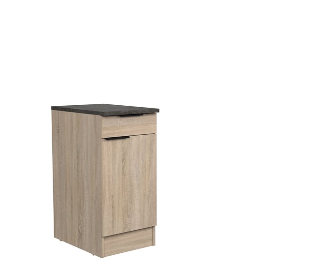 Móvel inferior FUMAY 40cm com gaveta e porta Carvalho